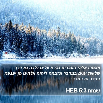 שמות 5:3 HEB Bible Verse Image