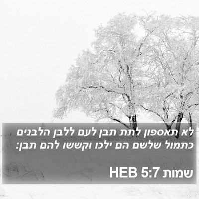 שמות 5:7 HEB Bible Verse Image