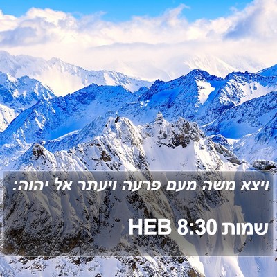שמות 8:30 HEB Bible Verse Image