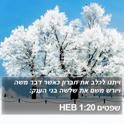 שפטים 1:20 HEB Bible Verse Image
