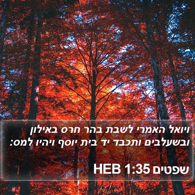 שפטים 1:35 HEB Bible Verse Image