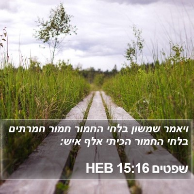 שפטים 15:16 HEB Bible Verse Image