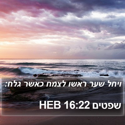 שפטים 16:22 HEB Bible Verse Image