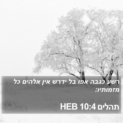 תהלים 10:4 HEB Bible Verse Image