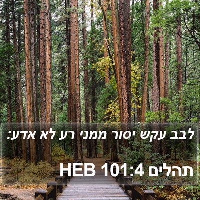 תהלים 101:4 HEB Bible Verse Image