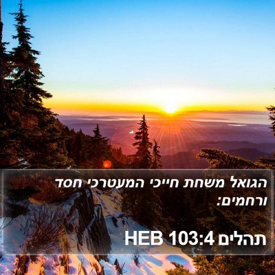 תהלים 103:4 HEB Bible Verse Image