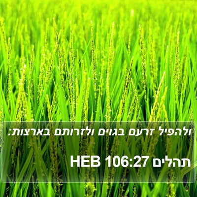 תהלים 106:27 HEB Bible Verse Image