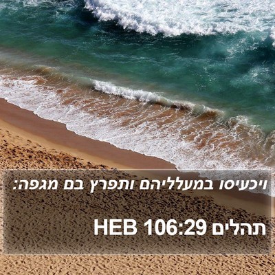 תהלים 106:29 HEB Bible Verse Image