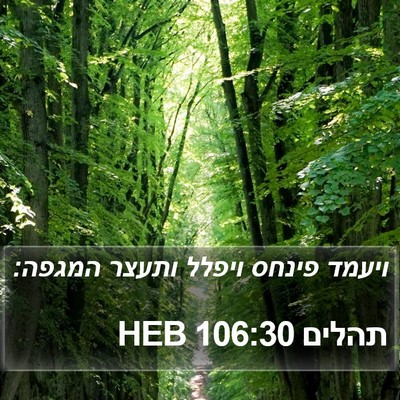 תהלים 106:30 HEB Bible Verse Image