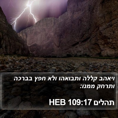 תהלים 109:17 HEB Bible Verse Image