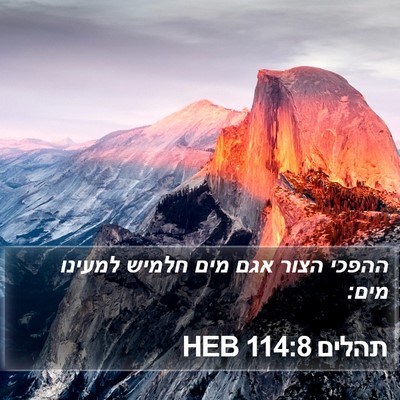 תהלים 114:8 HEB Bible Verse Image
