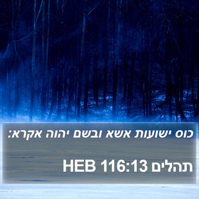 תהלים 116:13 HEB Bible Verse Image