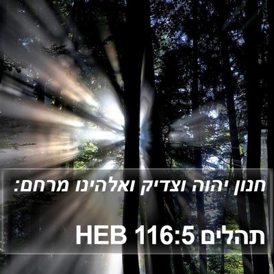 תהלים 116:5 HEB Bible Verse Image