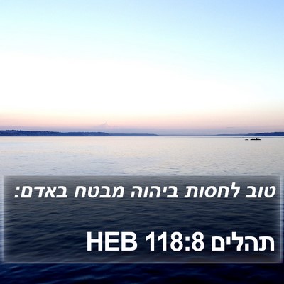 תהלים 118:8 HEB Bible Verse Image
