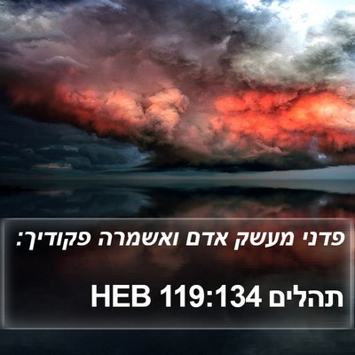 תהלים 119:134 HEB Bible Verse Image