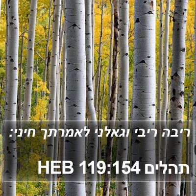 תהלים 119:154 HEB Bible Verse Image