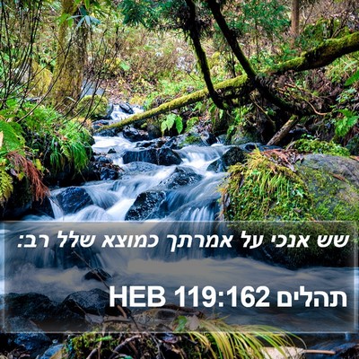 תהלים 119:162 HEB Bible Verse Image