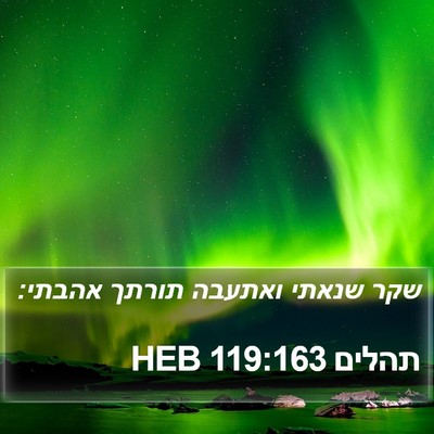תהלים 119:163 HEB Bible Verse Image