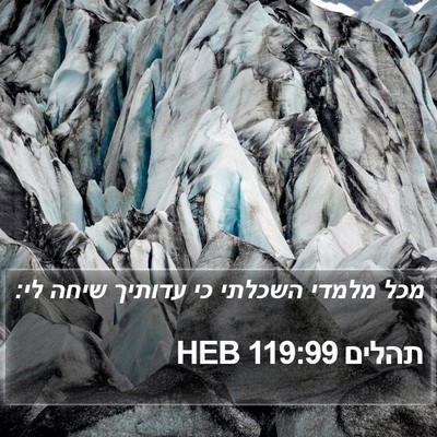 תהלים 119:99 HEB Bible Verse Image