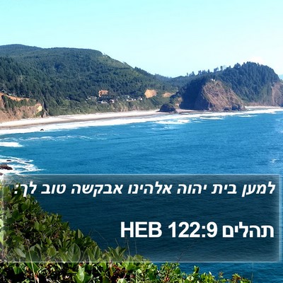 תהלים 122:9 HEB Bible Verse Image
