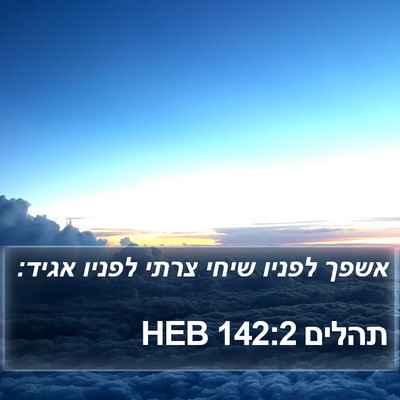 תהלים 142:2 HEB Bible Verse Image
