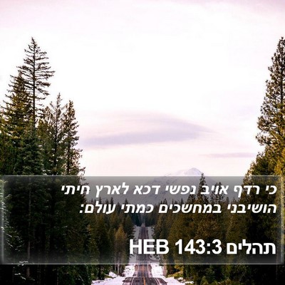 תהלים 143:3 HEB Bible Verse Image