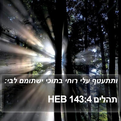 תהלים 143:4 HEB Bible Verse Image