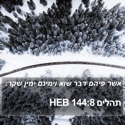 תהלים 144:8 HEB Bible Verse Image