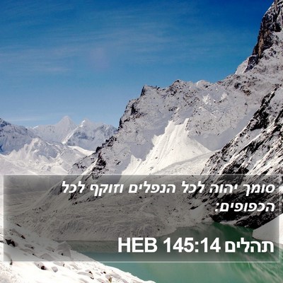 תהלים 145:14 HEB Bible Verse Image
