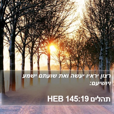 תהלים 145:19 HEB Bible Verse Image