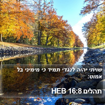 תהלים 16:8 HEB Bible Verse Image
