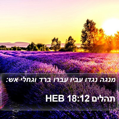 תהלים 18:12 HEB Bible Verse Image