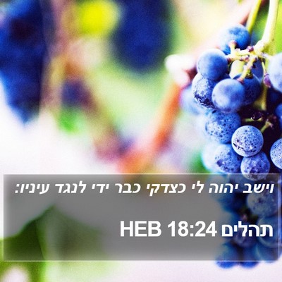 תהלים 18:24 HEB Bible Verse Image