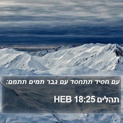 תהלים 18:25 HEB Bible Verse Image