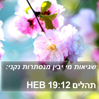 תהלים 19:12 HEB Bible Verse Image