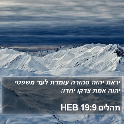תהלים 19:9 HEB Bible Verse Image