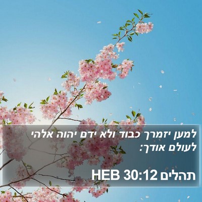 תהלים 30:12 HEB Bible Verse Image