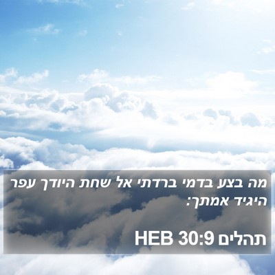 תהלים 30:9 HEB Bible Verse Image
