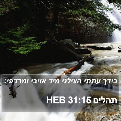 תהלים 31:15 HEB Bible Verse Image