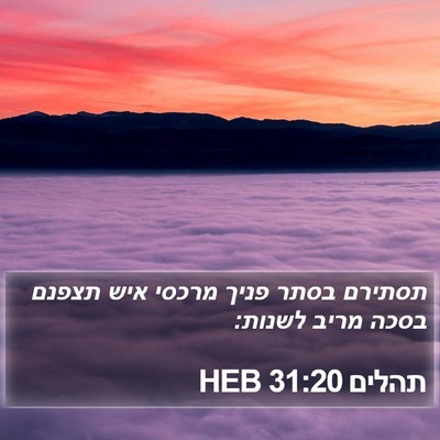 תהלים 31:20 HEB Bible Verse Image