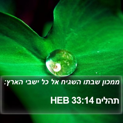 תהלים 33:14 HEB Bible Verse Image