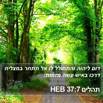 תהלים 37:7 HEB Bible Verse Image