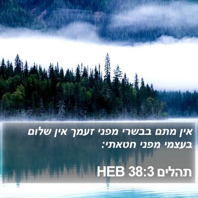 תהלים 38:3 HEB Bible Verse Image