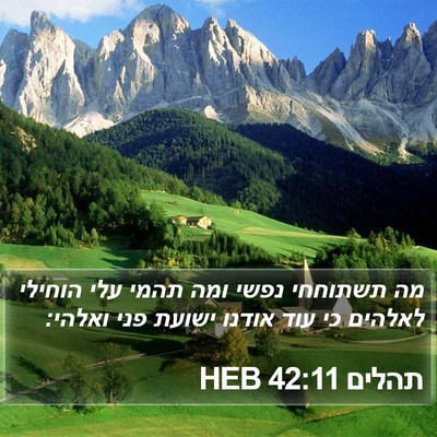 תהלים 42:11 HEB Bible Verse Image