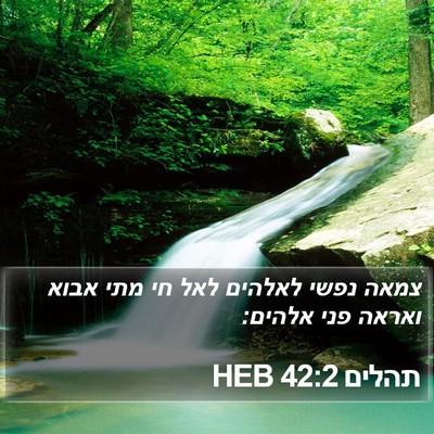 תהלים 42:2 HEB Bible Verse Image