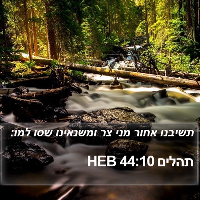תהלים 44:10 HEB Bible Verse Image