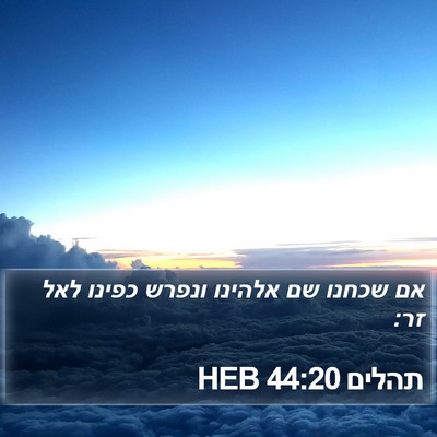 תהלים 44:20 HEB Bible Verse Image