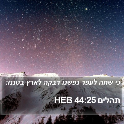 תהלים 44:25 HEB Bible Verse Image