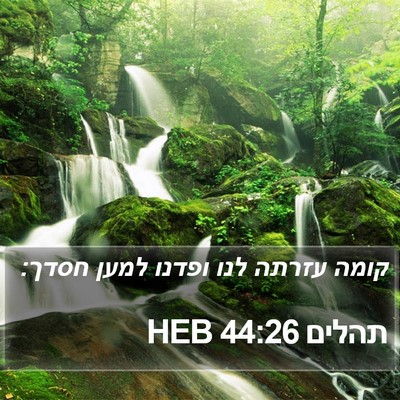 תהלים 44:26 HEB Bible Verse Image