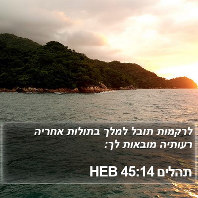 תהלים 45:14 HEB Bible Verse Image